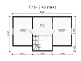 3d проект ДБ158 - планировка 2 этажа</div>