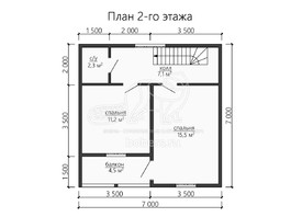 3d проект ДБ159 - планировка 2 этажа</div>