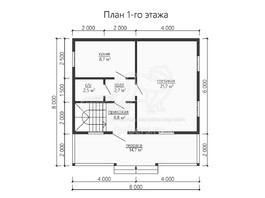 3d проект ДБ160 - планировка 1 этажа