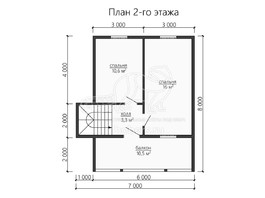 3d проект ДБ160 - планировка 2 этажа</div>