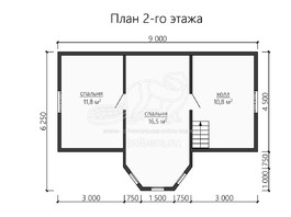 3d проект ДБ162 - планировка 2 этажа</div>