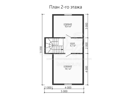 3d проект ДБ165 - планировка 2 этажа</div>