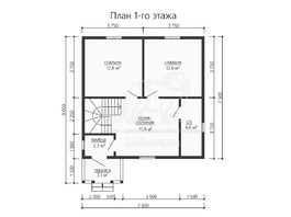 3d проект ДБ166 - планировка 1 этажа
