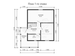 3d проект ДБ167 - планировка 1 этажа