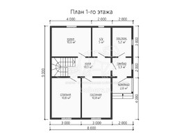 3d проект ДБ168 - планировка 1 этажа