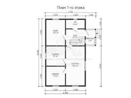 3d проект ДБ169 - планировка 1 этажа