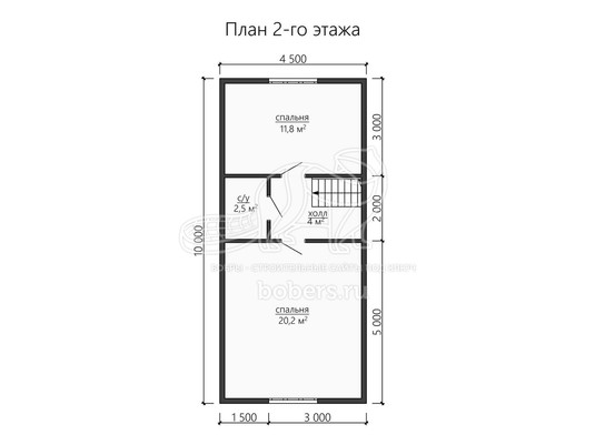 3d проект ДБ169 - планировка 2 этажа</div>