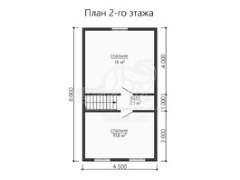 3d проект ДБ170 - планировка 2 этажа