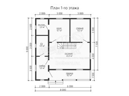 3d проект ДБ171 - планировка 1 этажа