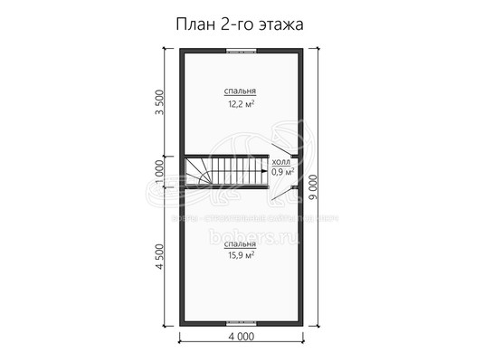 3d проект ДБ171 - планировка 2 этажа