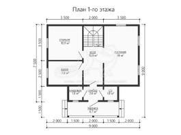 3d проект ДБ172 - планировка 1 этажа