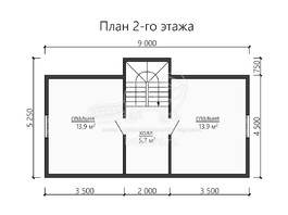 3d проект ДБ172 - планировка 2 этажа