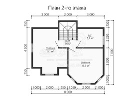 3d проект ДБ173 - планировка 2 этажа</div>