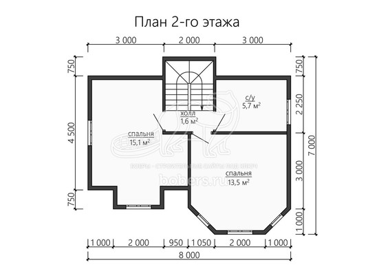 3d проект ДБ173 - планировка 2 этажа</div>