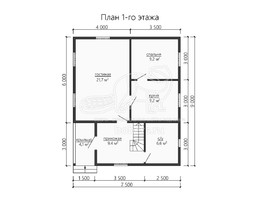 3d проект ДБ175 - планировка 1 этажа