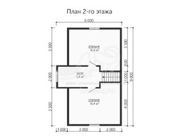 3d проект ДБ176 - планировка 2 этажа