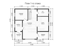 3d проект ДБ177 - планировка 1 этажа