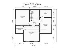 3d проект ДБ177 - планировка 2 этажа