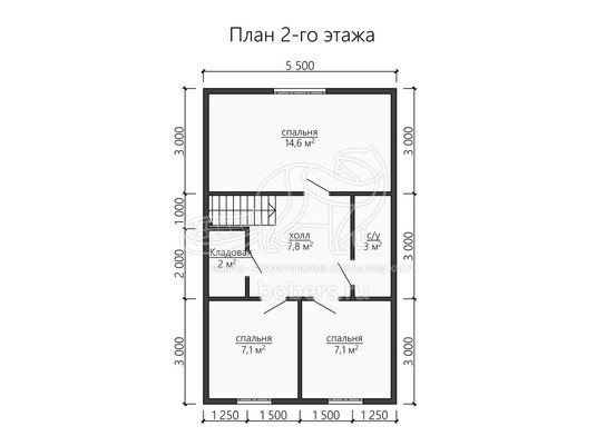 3d проект ДБ178 - планировка 2 этажа</div>