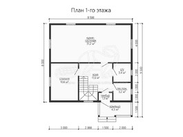 3d проект ДБ180 - планировка 1 этажа
