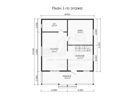 3d проект ДБ185 - планировка 1 этажа