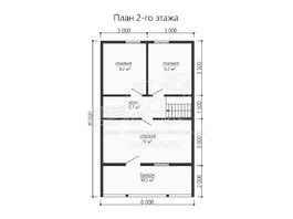 3d проект ДБ185 - планировка 2 этажа</div>