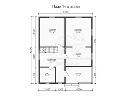 3d проект ДБ188 - планировка 1 этажа