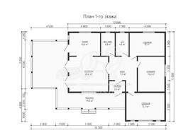 3d проект ДБ189 - планировка 1 этажа</div>