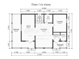 3d проект ДБ191 - планировка 1 этажа