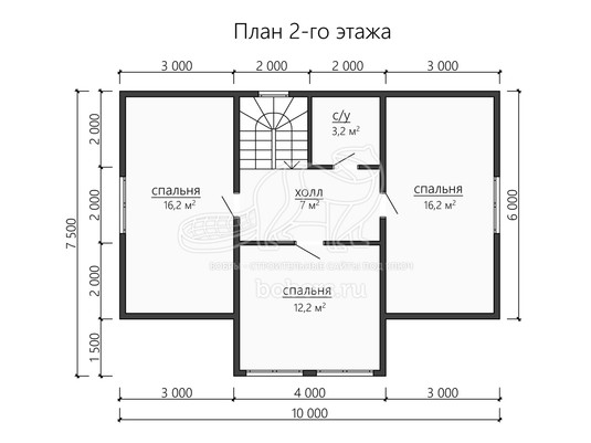 3d проект ДБ191 - планировка 2 этажа</div>