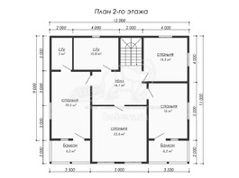 3d проект ДБ194 - планировка 2 этажа