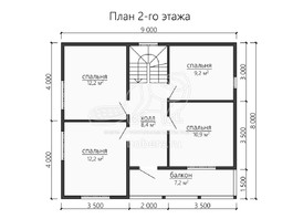 3d проект ДБ195 - планировка 2 этажа</div>