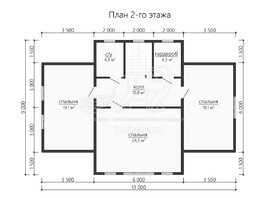 3d проект ДБ196 - планировка 2 этажа</div>