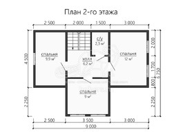 3d проект ДБ197 - планировка 2 этажа</div>