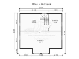 3d проект ДБ200 - планировка 2 этажа