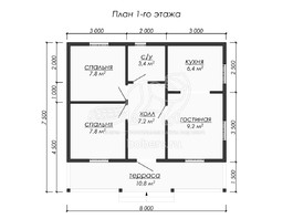 3d проект ДБ201 - планировка 1 этажа