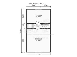 3d проект ДБ204 - планировка 2 этажа</div>