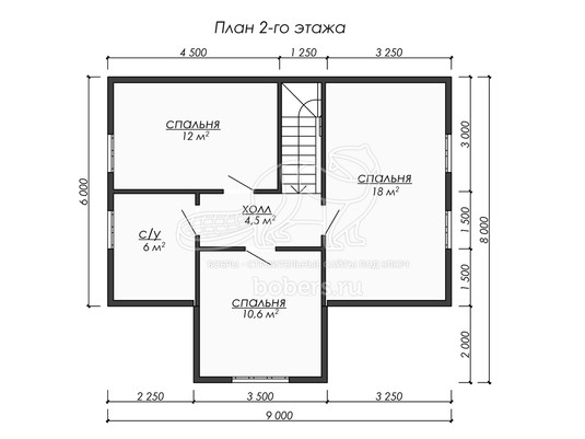 3d проект ДБ205 - планировка 2 этажа</div>