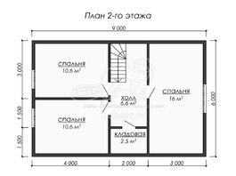 3d проект ДБ206 - планировка 2 этажа</div>