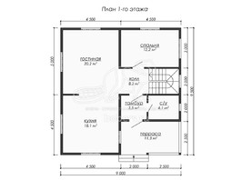 3d проект ДБ207 - планировка 1 этажа