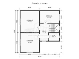 3d проект ДБ207 - планировка 2 этажа