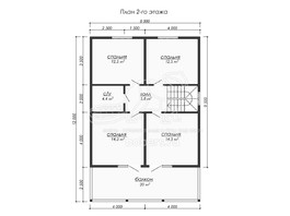 3d проект ДБ209 - планировка 2 этажа