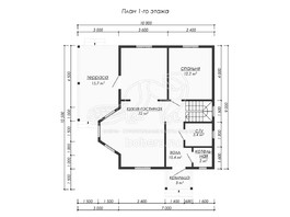 3d проект ДБ211 - планировка 1 этажа