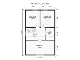 3d проект ДБ216 - планировка 2 этажа</div>