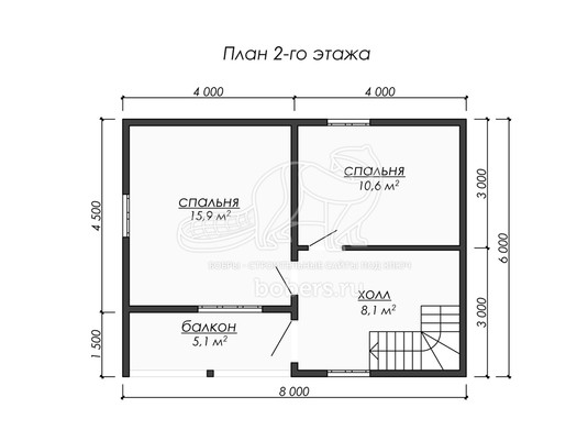 3d проект ДБ218 - планировка 2 этажа</div>
