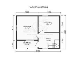 3d проект ДБ218 - планировка 2 этажа