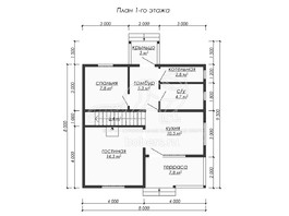 3d проект ДБ221 - планировка 1 этажа