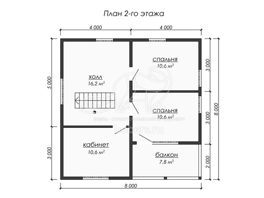 3d проект ДБ221 - планировка 2 этажа</div>