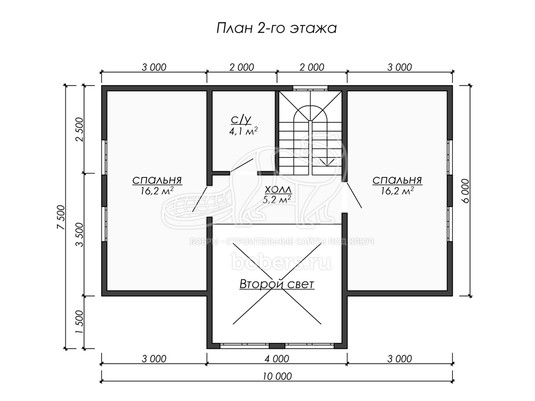3d проект ДБ224 - планировка 2 этажа</div>