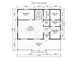 3d проект ДБ226 - планировка 1 этажа